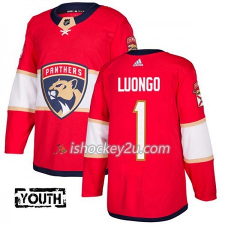 Børn NHL Florida Panthers Trøje Roberto Luongo 1 Adidas 2017-2018 Rød Authentic
